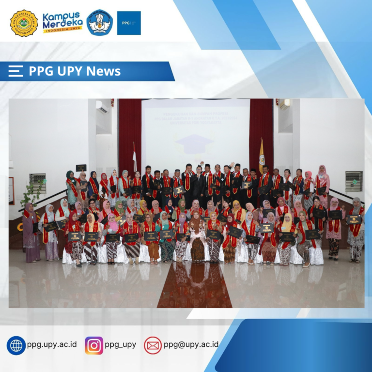 Universitas PGRI Yogyakarta Kukuhkan 60 Guru Profesional Mahasiswa Program PPG Dalam Jabatan