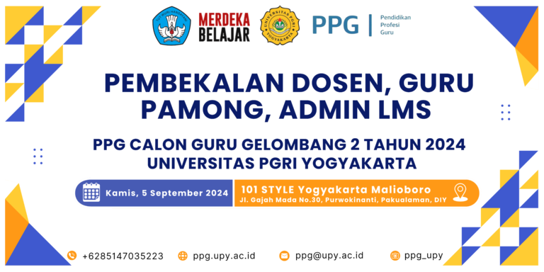 Pembekalan Dosen Guru Pamong dan Admin LMS PPG thn 2024