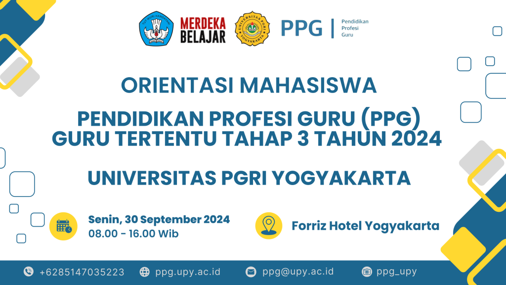 Orientasi Mahasiswa PPG Guru Tertentu Tahap 3 Tahun 2024 Universitas PGRI Yogyakarta