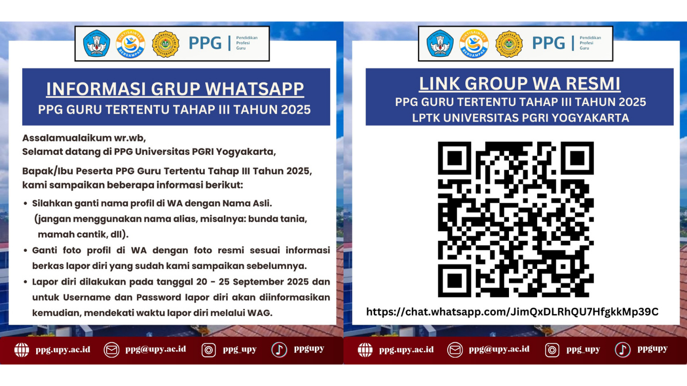 Pelaksanaan dan ketentuan lapor diri ppg