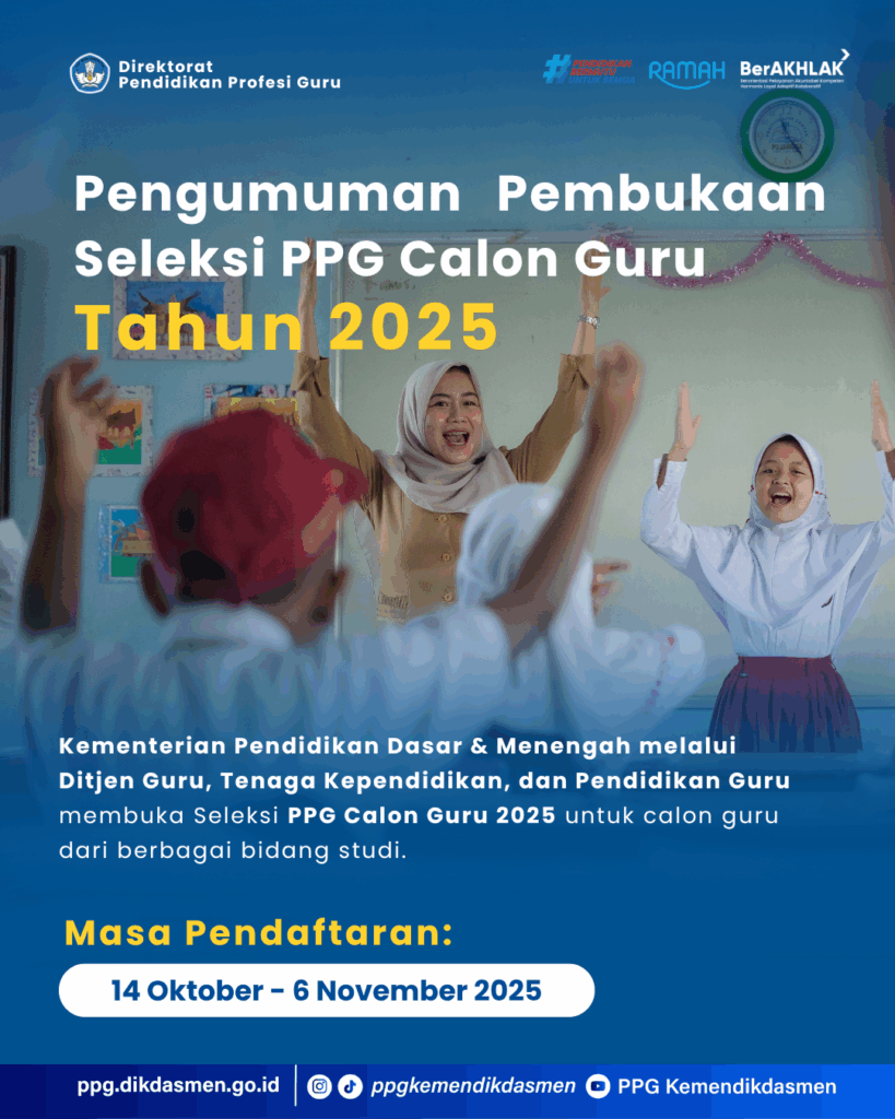 Pengumuman Seleksi Pendidikan Profesi Guru (PPG) bagi Calon Guru Tahun 2025