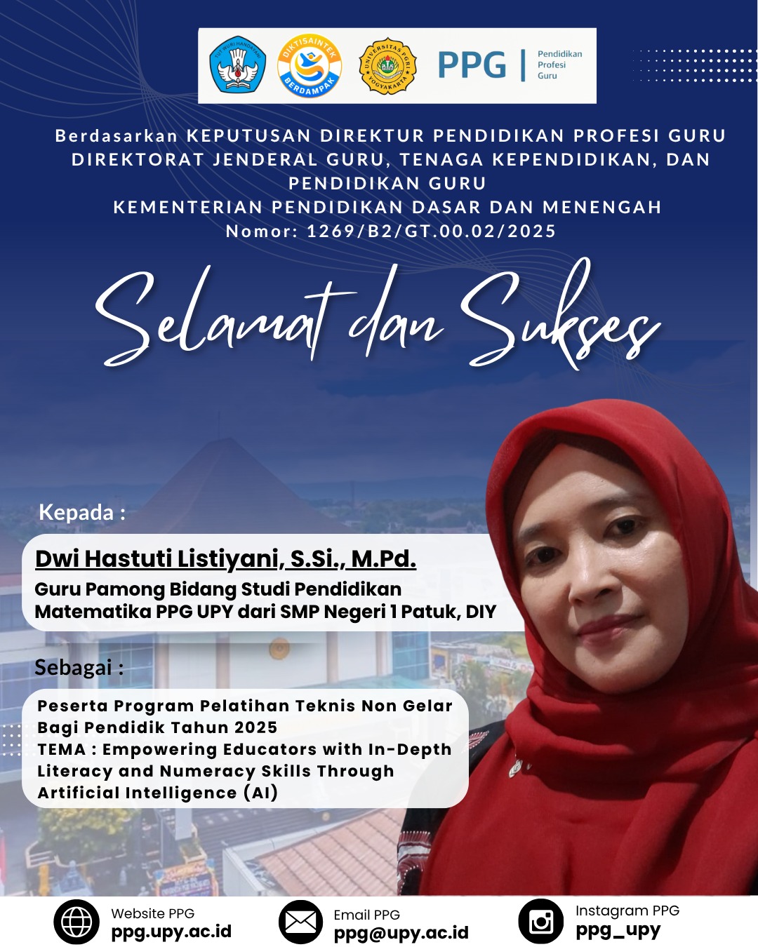 Guru Pamong UPY Terpilih di Pelatihan Pendidik 2025