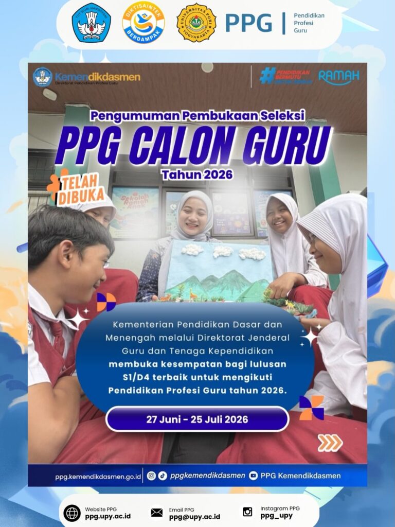 Pengumuman resmi pendaftaran PPG Calon Guru Tahun 2026 beserta jadwal dan persyaratan seleksi