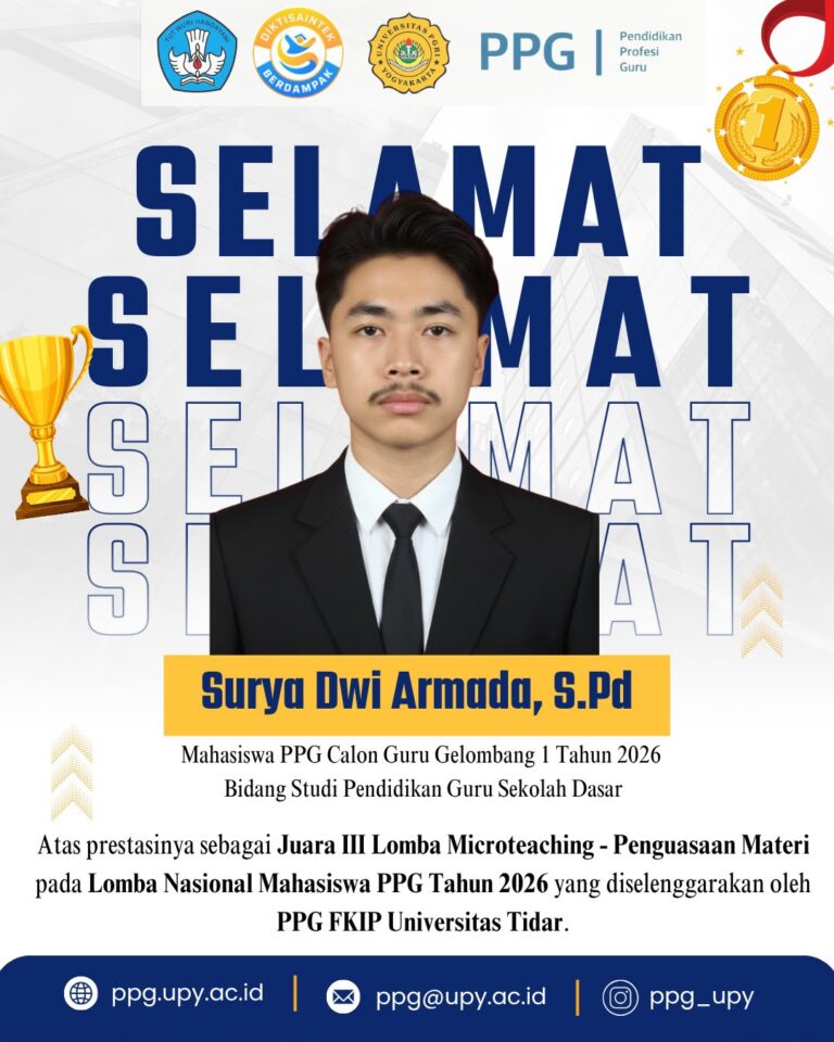 Mahasiswa PPG UPY Raih Juara III Lomba Microteaching Tingkat Nasional 2026
