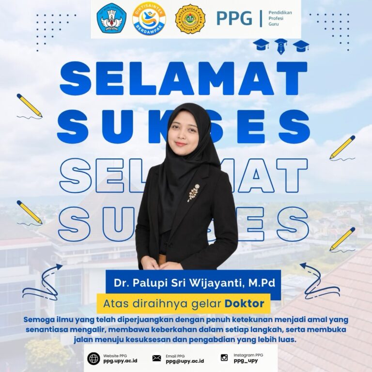 Dr. Palupi Sri Wijayanti, M.Pd. meraih gelar Doktor